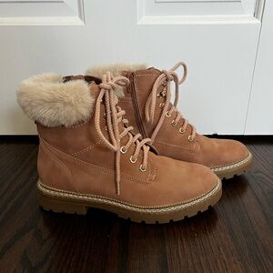 Steve Madden Mauve / Pink Boots with Fur 7